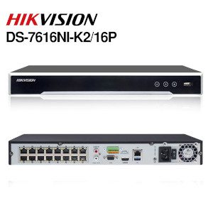 Hikvision DS-7616NI-K2/16P — 16-канальный NVR с PoE